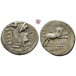 Römische Republik, L. Thorius Balbus, Denar 105 v.Chr., ss+