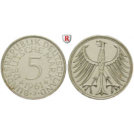 Bundesrepublik Deutschland, 5 DM 1961, J, f.st, J. 387