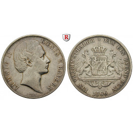 Bayern, Königreich, Ludwig II., Vereinstaler 1866, ss
