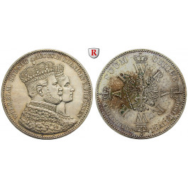 Brandenburg-Preussen, Königreich Preussen, Wilhelm I., Krönungstaler 1861, f.vz