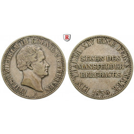 Brandenburg-Preussen, Königreich Preussen, Friedrich Wilhelm III., Ausbeutetaler 1836, ss+