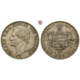 Sachsen, Königreich Sachsen, Johann, Vereinstaler 1858, ss