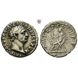 Römische Kaiserzeit, Traianus, Denar 98-99, ss