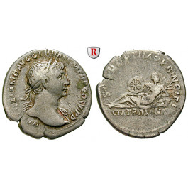 Römische Kaiserzeit, Traianus, Denar 112-117, ss