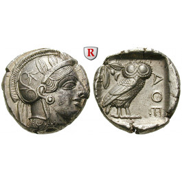 Attika, Athen, Tetradrachme 2. Hälfte 5.Jh. v.Chr., vz