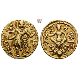 Baktrien und Indien, Königreich der Guptas, Chandragupta II., Dinar, ss+