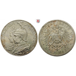 Deutsches Kaiserreich, Preussen, Wilhelm II., 5 Mark 1901, 200 Jahre Königreich, A, vz/vz-st, J. 106