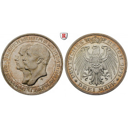 Deutsches Kaiserreich, Preussen, Wilhelm II., 3 Mark 1911, Universität Breslau, A, PP, J. 108