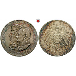 Deutsches Kaiserreich, Sachsen, Friedrich August III., 5 Mark 1909, Universität Leipzig, vz+, J. 139