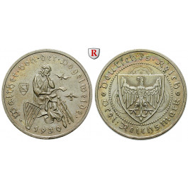 Weimarer Republik, 3 Reichsmark 1930, Vogelweide, A, ss-vz/vz, J. 344