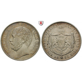 Baden, Grossherzogtum Baden, Friedrich I., Vereinstaler 1867, ss