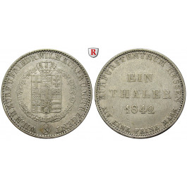 Hessen, Hessen-Kassel, Wilhelm II. und Friedrich Wilhelm, Taler 1842, ss