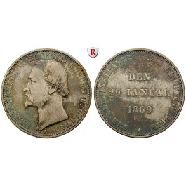 Sachsen, Sachsen-Coburg-Gotha, Ernst II., Vereinstaler 1869, ss-vz/ss