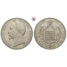 Sachsen, Sachsen-Meiningen, Bernhard Erich Freund, Vereinstaler 1866, ss+