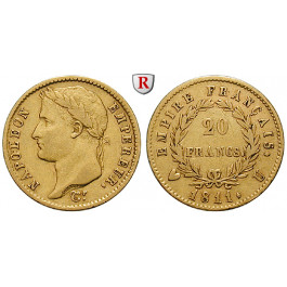 Frankreich, Napoleon I. (Kaiser), 20 Francs 1811, 5,75 g fein, ss