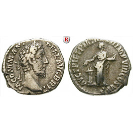 Römische Kaiserzeit, Commodus, Denar 187, ss