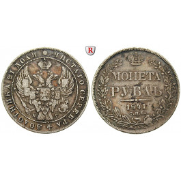 Russland, Nikolaus I., Rubel 1841, f.ss