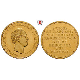 Sachsen, Königreich Sachsen, Friedrich August II., Goldmedaille 1847, 3,27 g fein, vz