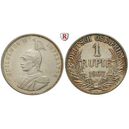 Nebengebiete, Deutsch-Ostafrika, 1 Rupie 1907, J, ss-vz, J. 722