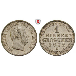 Brandenburg-Preussen, Königreich Preussen, Wilhelm I., Silbergroschen 1872, vz+