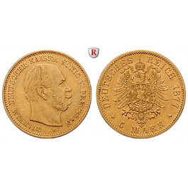 Deutsches Kaiserreich, Preussen, Wilhelm I., 5 Mark 1877, A, ss, J. 244