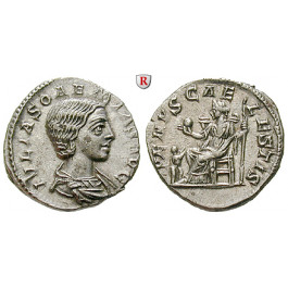 Römische Kaiserzeit, Julia Soaemias, Mutter des Elagabal, Denar, vz