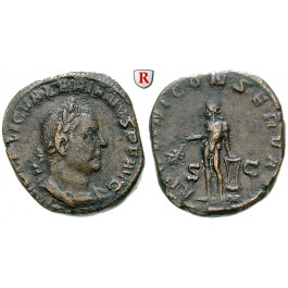 Römische Kaiserzeit, Valerianus I., Sesterz 255-256, ss