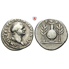 Römische Kaiserzeit, Vespasianus, Denar 80-81, ss+