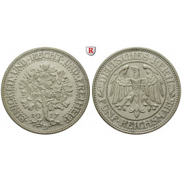 Weimarer Republik, 5 Reichsmark 1927, Eichbaum, D, ss-vz, J. 331