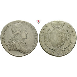 Sachsen, Albertinische Linie, Friedrich August III., Konventionstaler 1793, ss