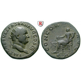 Römische Kaiserzeit, Vespasianus, Dupondius 71, ss+