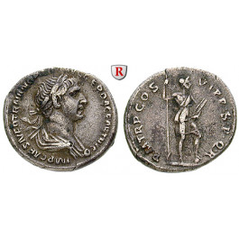 Römische Kaiserzeit, Traianus, Denar 114-117, ss