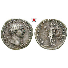 Römische Kaiserzeit, Traianus, Denar 103-111, ss