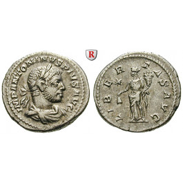 Römische Kaiserzeit, Elagabal, Denar 222, f.vz