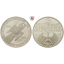 Bundesrepublik Deutschland, 5 DM 1952, Germanisches Museum, D, vz, J. 388