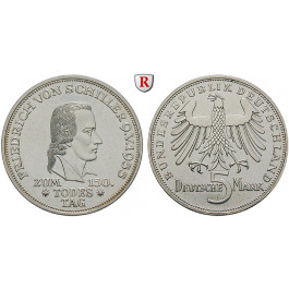 Bundesrepublik Deutschland, 5 DM 1955, Schiller, F, vz, J. 389