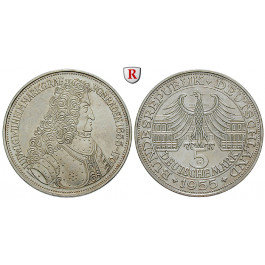 Bundesrepublik Deutschland, 5 DM 1955, Markgraf von Baden, G, vz, J. 390
