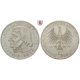 Bundesrepublik Deutschland, 5 DM 1964, Fichte, J, vz+, J. 393