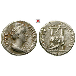 Römische Kaiserzeit, Faustina I., Frau des Antoninus Pius, Denar nach 141, ss+