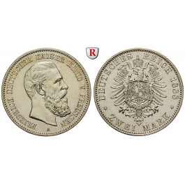Deutsches Kaiserreich, Preussen, Friedrich III., 2 Mark 1888, A, ss-vz, J. 98