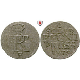 Brandenburg-Preussen, Königreich Preussen, Friedrich II., Schilling 1775, ss