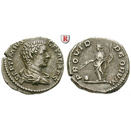 Römische Kaiserzeit, Geta, Caesar, Denar 203-208, f.vz