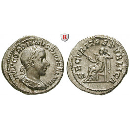 Römische Kaiserzeit, Gordianus III., Denar 241, vz-st