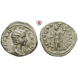 Römische Kaiserzeit, Julia Mamaea, Mutter des Severus Alexander, Denar 225-235, f.vz