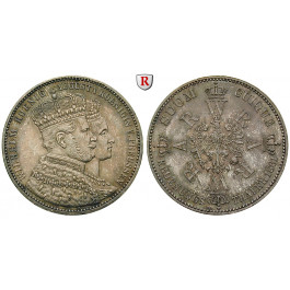Brandenburg-Preussen, Königreich Preussen, Wilhelm I., Krönungstaler 1861, vz/vz+