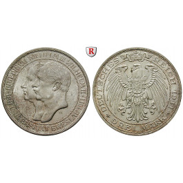 Deutsches Kaiserreich, Preussen, Wilhelm II., 3 Mark 1911, Universität Breslau, A, vz-st, J. 108