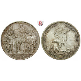 Deutsches Kaiserreich, Preussen, Wilhelm II., 2 Mark 1913, Der König rief, st, J. 109