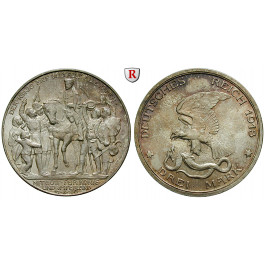 Deutsches Kaiserreich, Preussen, Wilhelm II., 3 Mark 1913, Der König rief, st, J. 110