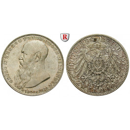 Deutsches Kaiserreich, Sachsen-Meiningen, Georg II., 2 Mark 1915, auf den Tod, D, vz-st, J. 154