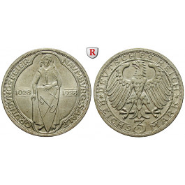 Weimarer Republik, 3 Reichsmark 1928, Naumburg, A, vz+/st, J. 333